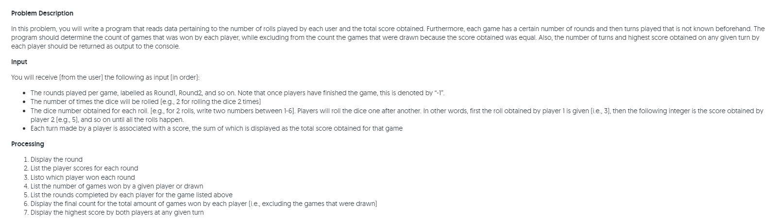 Solved Problem Description In this problem, you will write a | Chegg.com