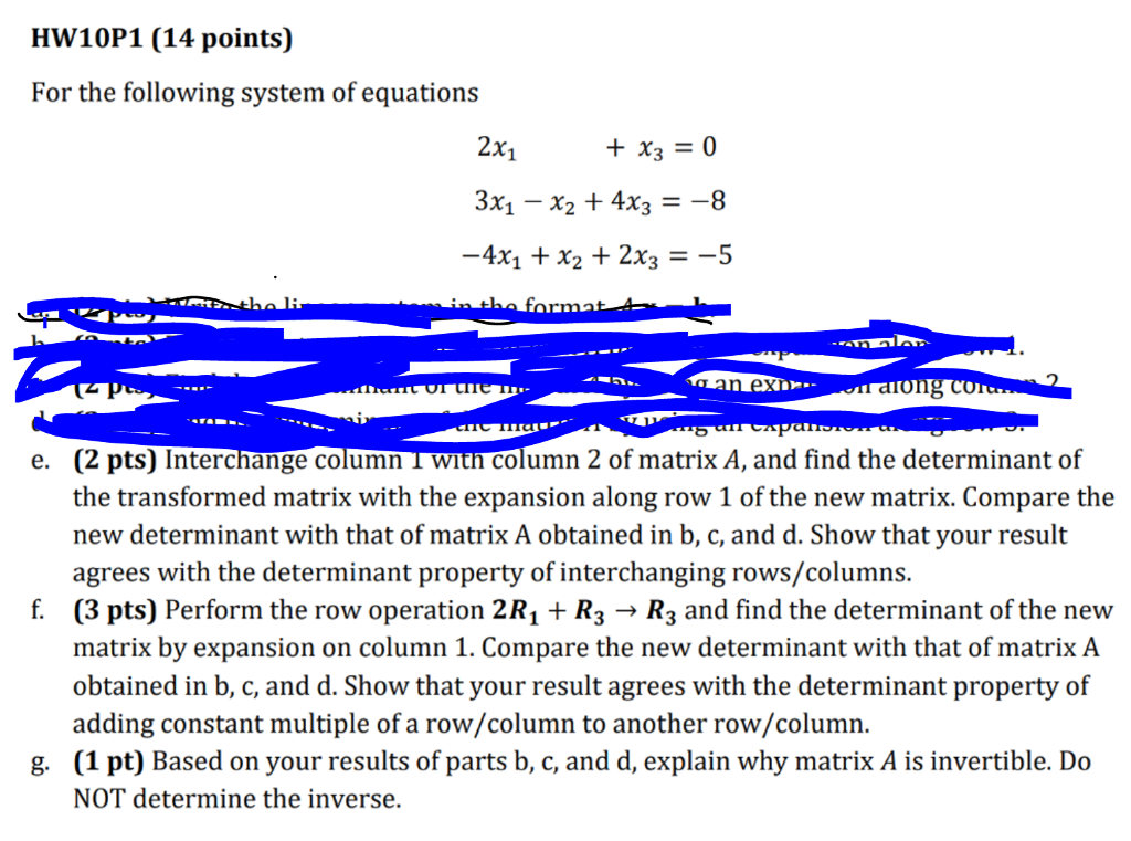 Solved HW10P1 (14 points) For the following system of | Chegg.com