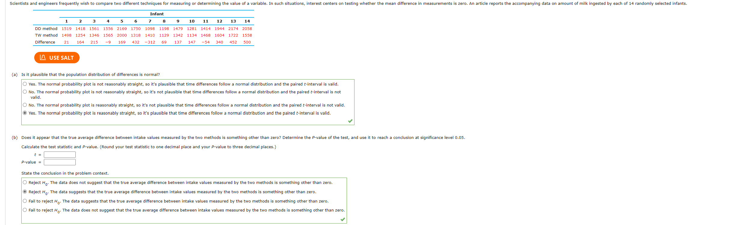 Solved Calculate The Test Statistic And Determine The | Chegg.com