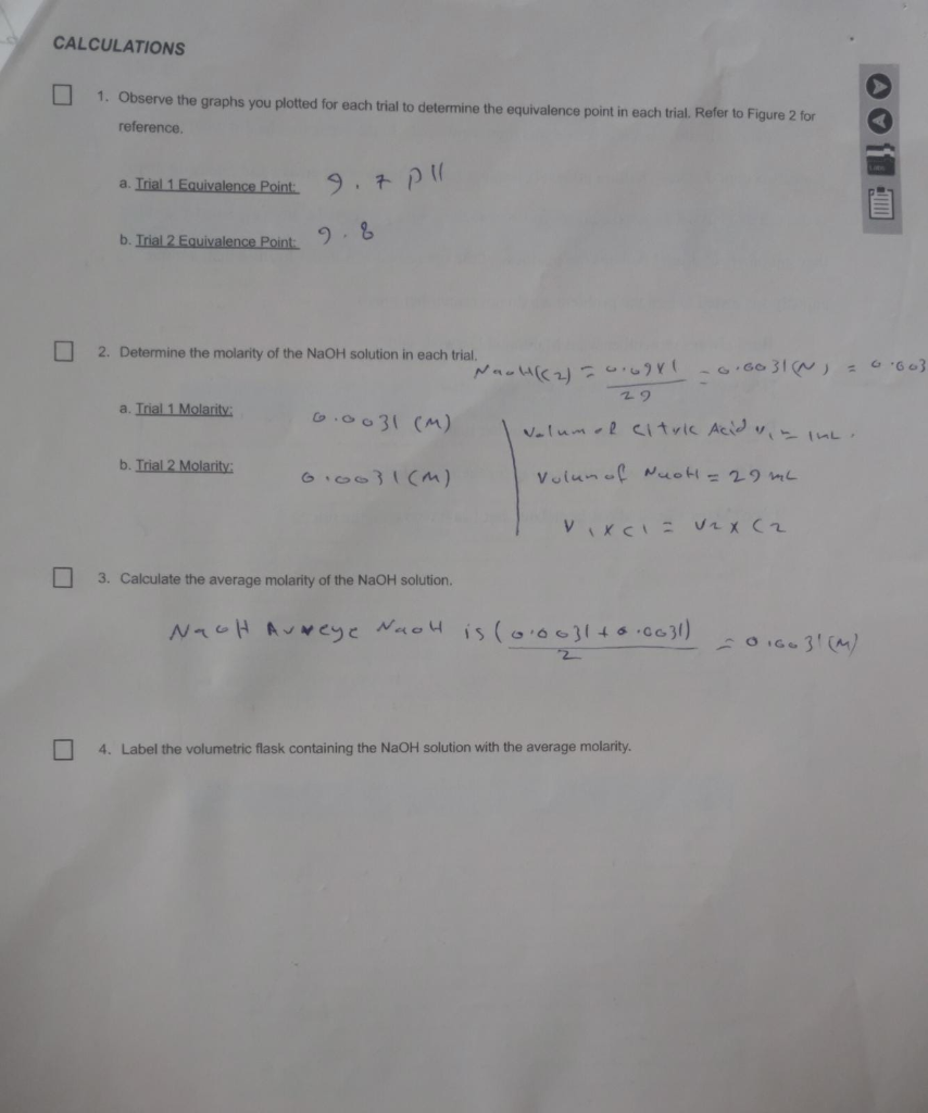 experiment 1 data sheet