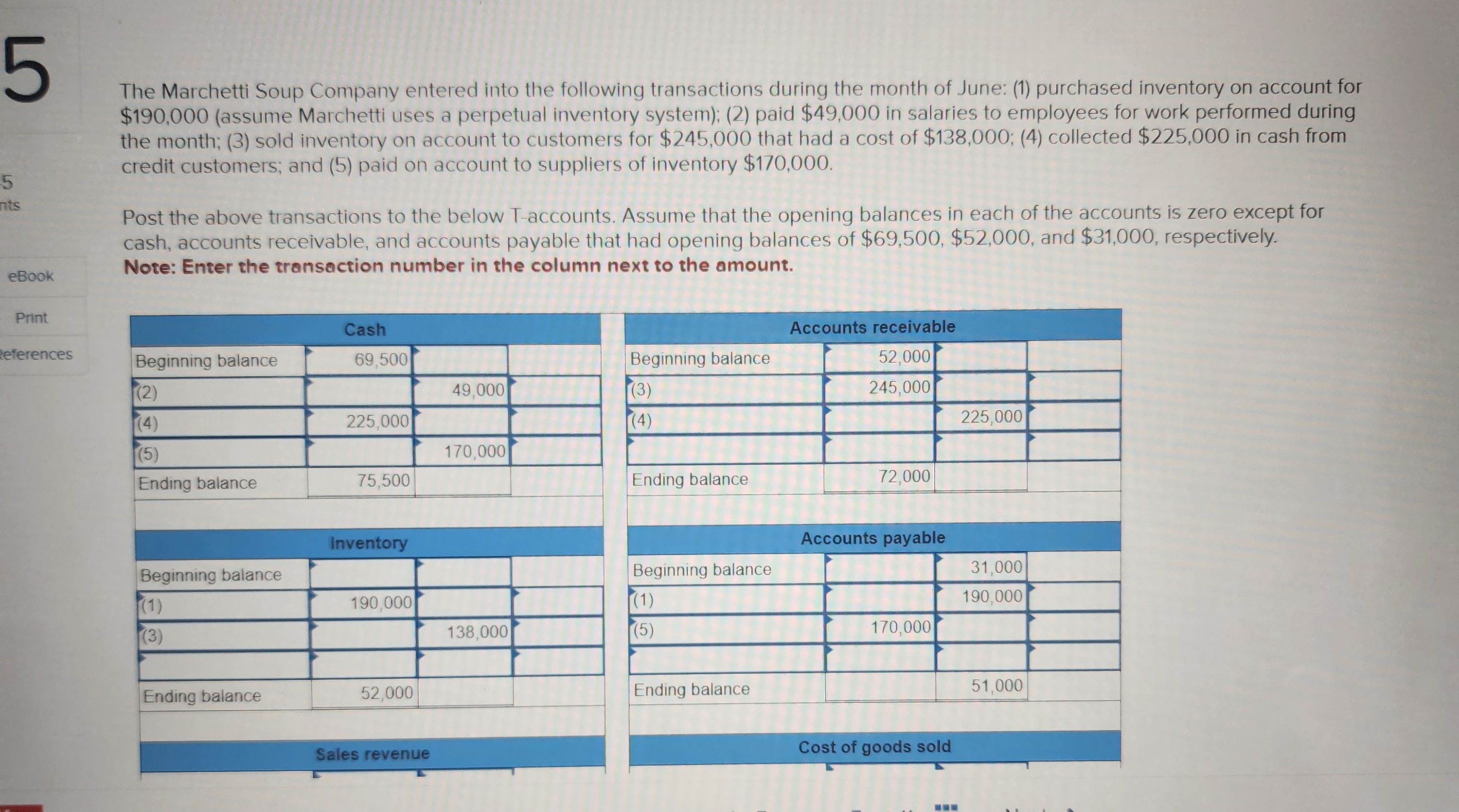 Solved The Marchetti Soup Company Entered Into The Following Chegg