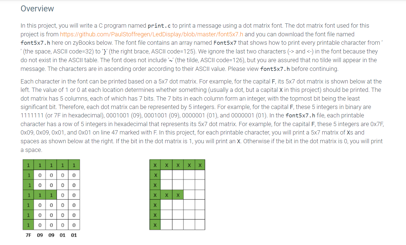 Overview In this project, you will write a C program | Chegg.com