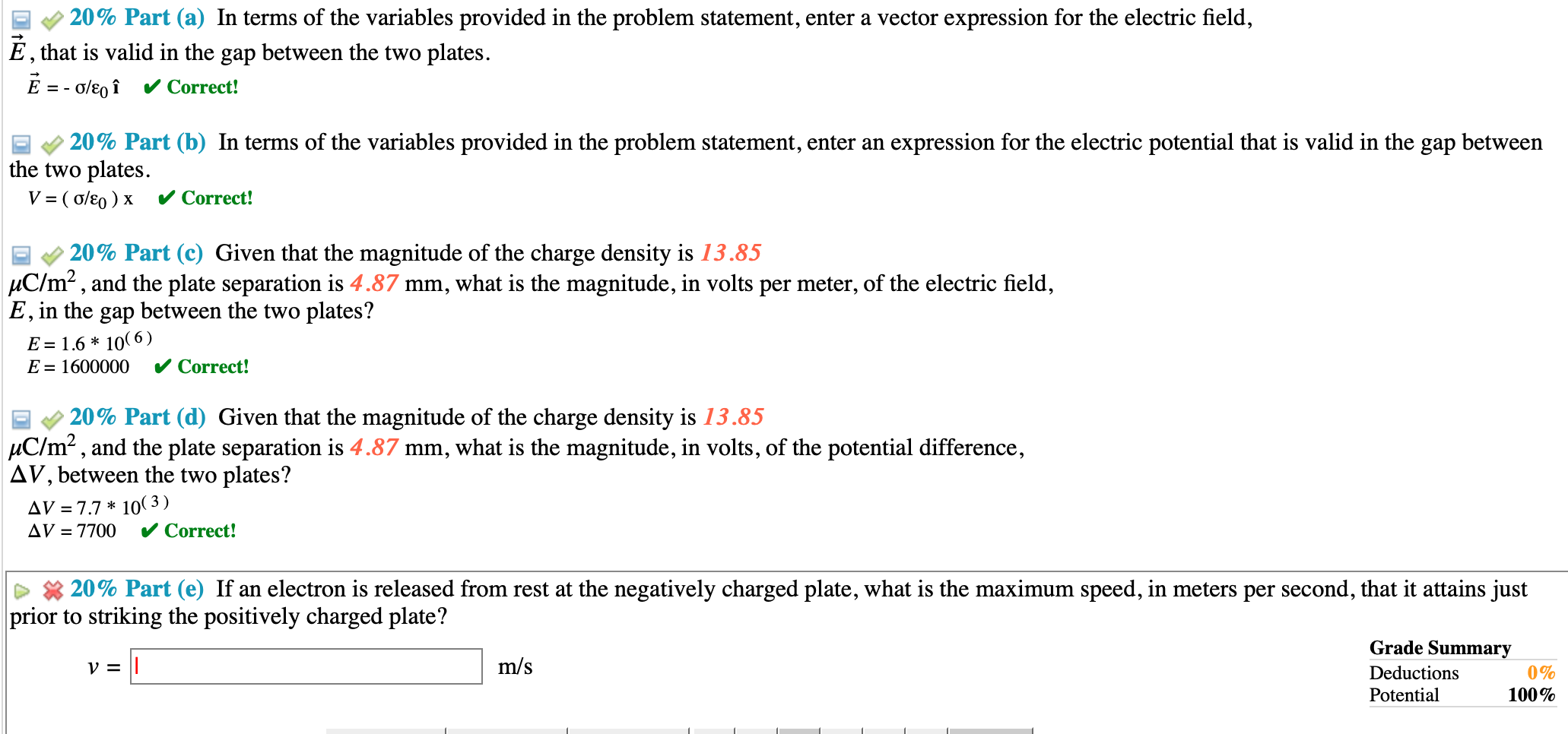20% Part (a) In terms of the variables provided in | Chegg.com