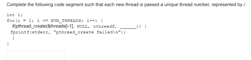 Solved Complete the following code segment such that each | Chegg.com