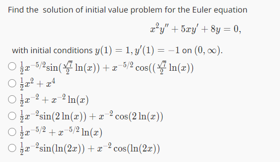 Solved Find the solution of initial value problem for the | Chegg.com