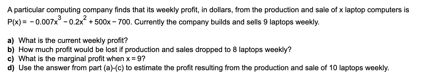 Solved A particular computing company finds that its weekly | Chegg.com