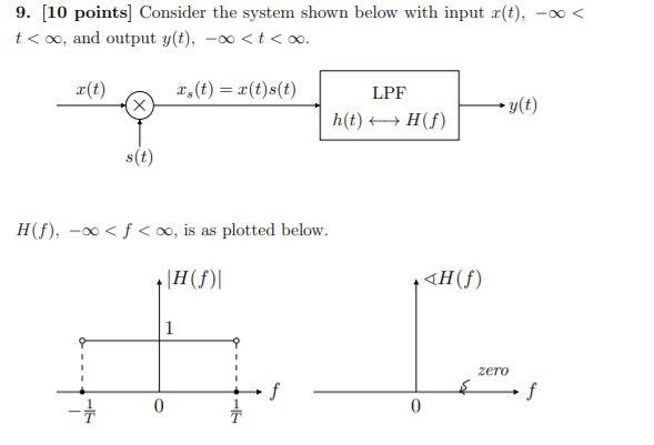 Solved 9. [10 points] Consider the system shown below with | Chegg.com