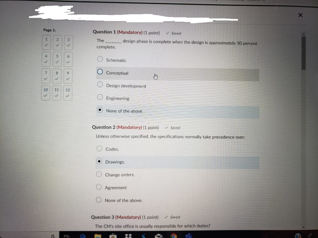 Solved Page 1: Question 1 (Mandatory) (1 Point) Saved The | Chegg.com