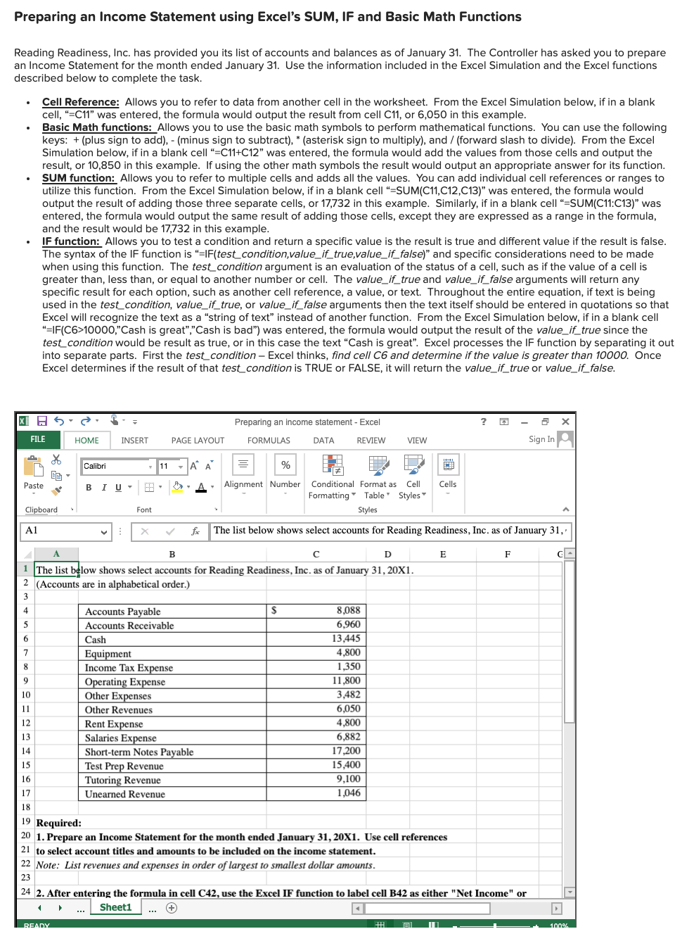 solved-preparing-an-income-statement-using-excel-s-sum-if-chegg