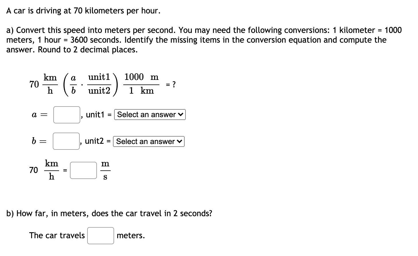 Meter per second discount conversion