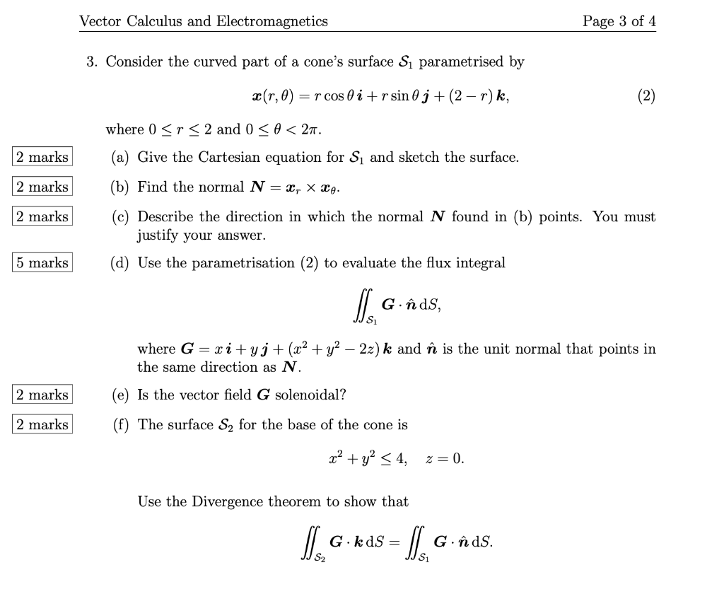 Solved Vector Calculus And Electromagnetics Page 3 Of 4 3 Chegg Com