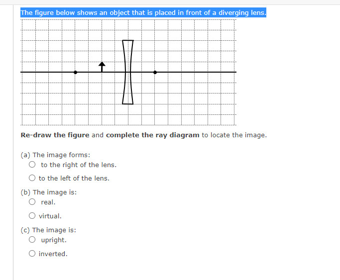 Solved The figure below shows an object that is placed in | Chegg.com