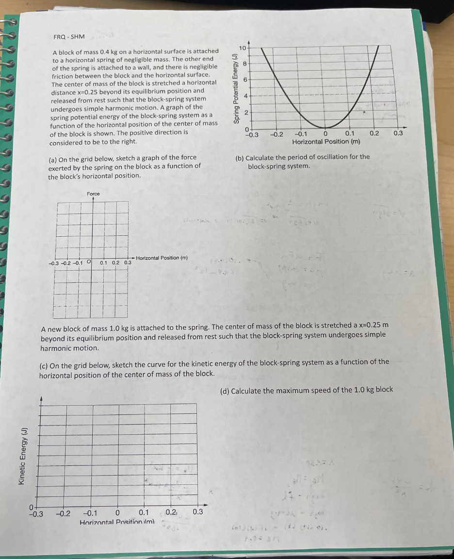 solved-a-block-of-mass-0-4-kg-on-a-horizontal-surface-is-chegg