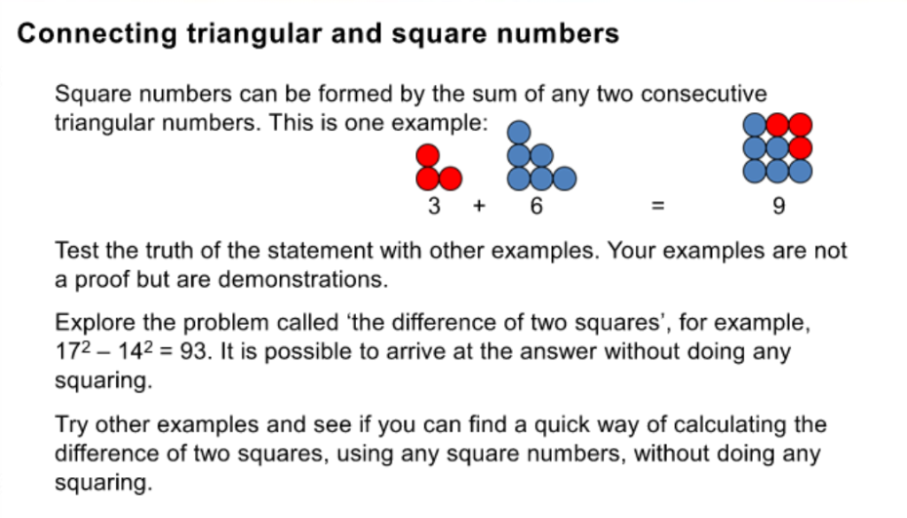 Solved Connecting triangular and square numbers Square | Chegg.com