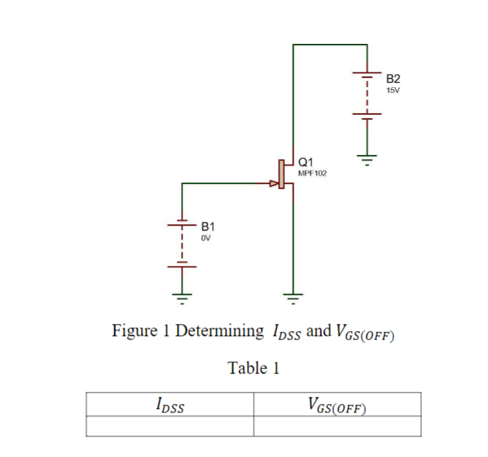 Solved 5. Consider the circuit of Figure 1 with MPF102 JFET