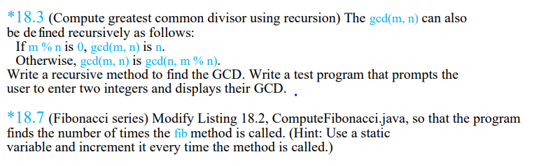 Solved *18.3 (Compute greatest common divisor using | Chegg.com