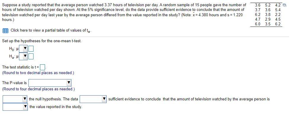 Solved Suppose a study reported that the average person | Chegg.com