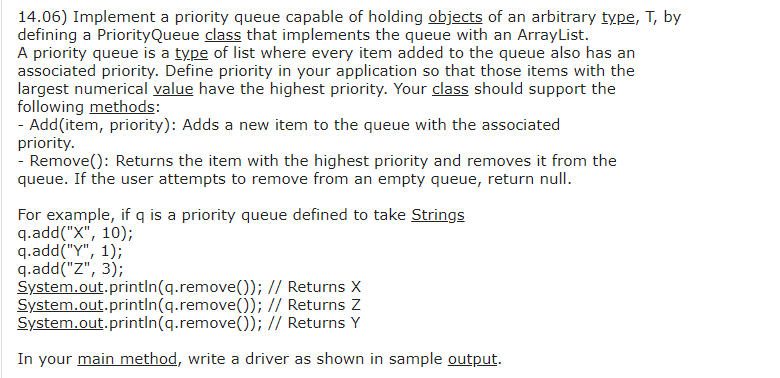It's java; please the same output is required; see | Chegg.com
