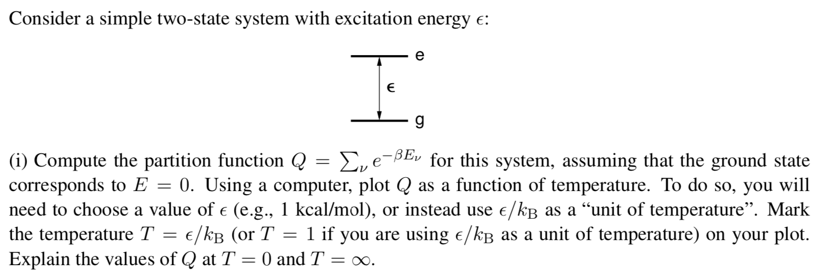 Solved Consider a simple two-state system with excitation | Chegg.com