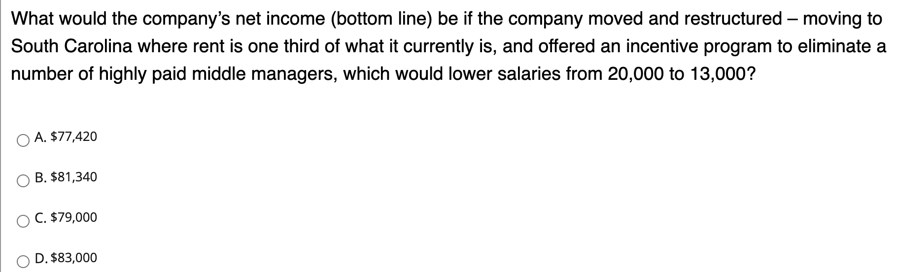 Solved What would the company's net income (bottom line) be | Chegg.com