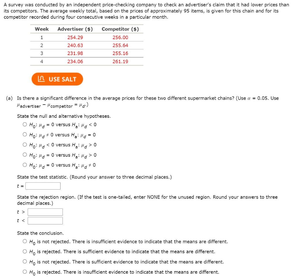 Solved A survey was conducted by an independent | Chegg.com