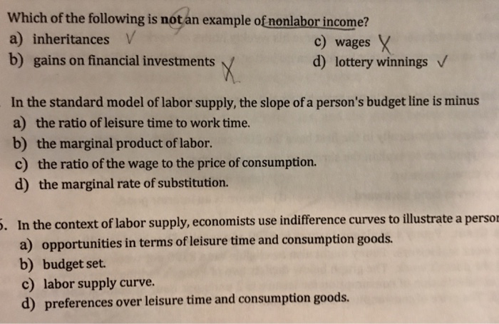 Solved Which of the following is not an example of nonlabor | Chegg.com