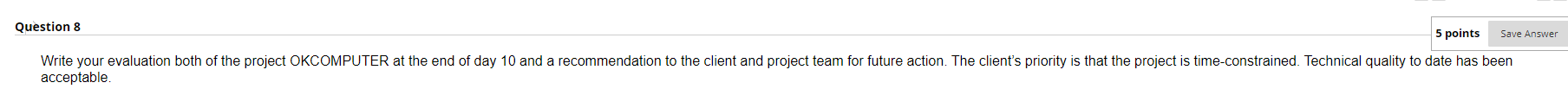 Solved Save Answer Question 8 5 points Write your evaluation | Chegg.com