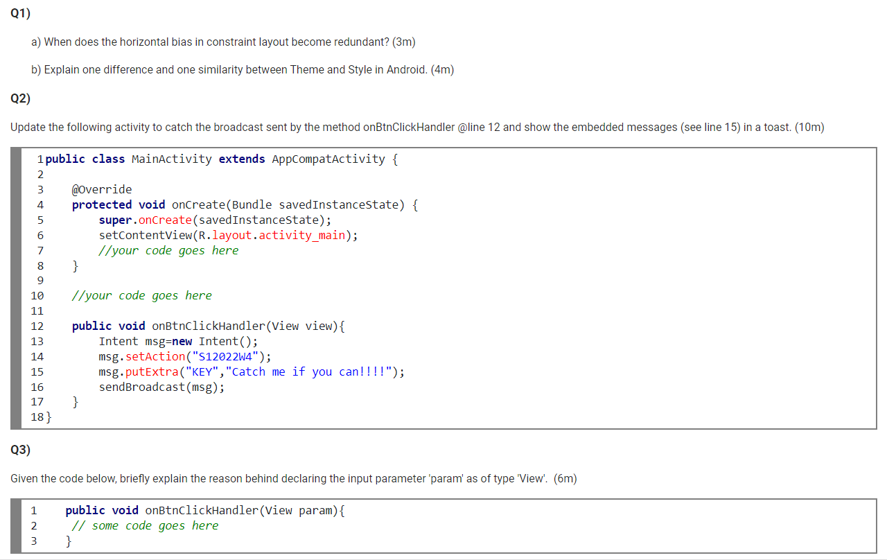 Solved Q1) a) When does the horizontal bias in constraint | Chegg.com