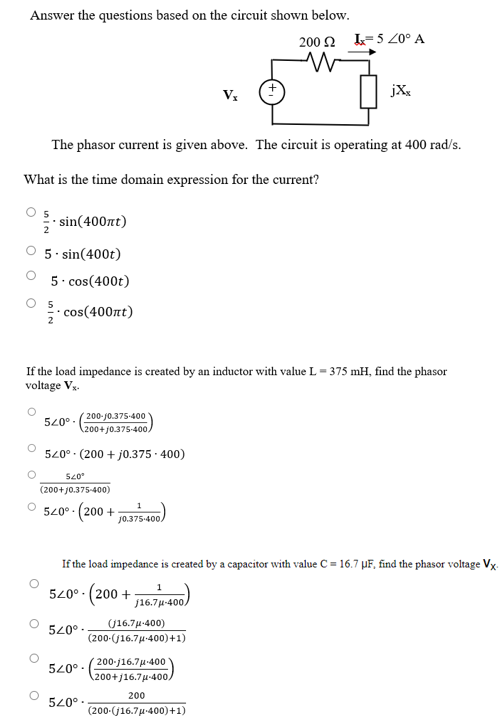 Solved Answer the questions based on the circuit shown | Chegg.com