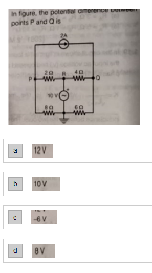 Solved In figure, the potential difference between points P | Chegg.com