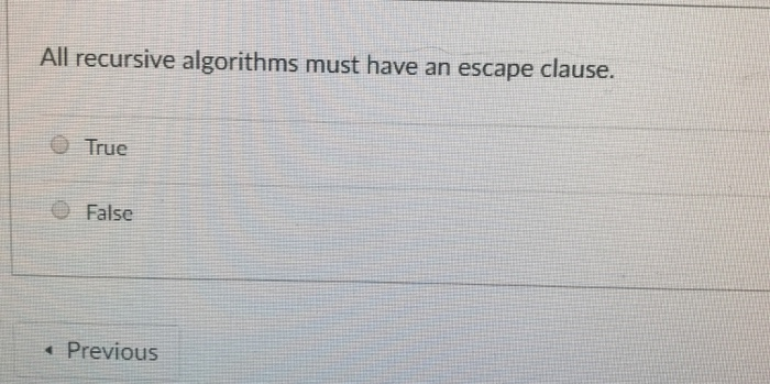 Solved Question 1 Recursive algorithms, if not propertly | Chegg.com