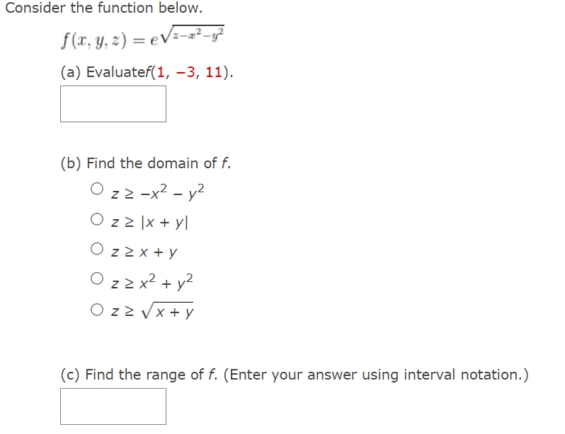 Solved Consider the function | Chegg.com