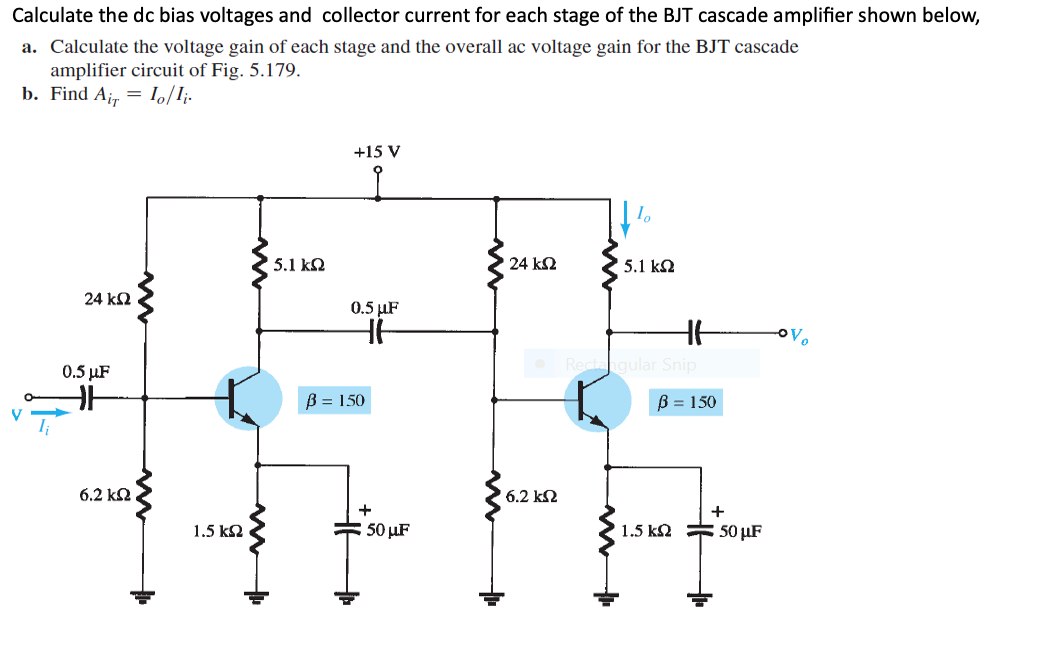 Solved Calculate the dc bias voltages and collector current