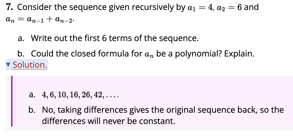 Solved 7. Consider the sequence given recursively by | Chegg.com