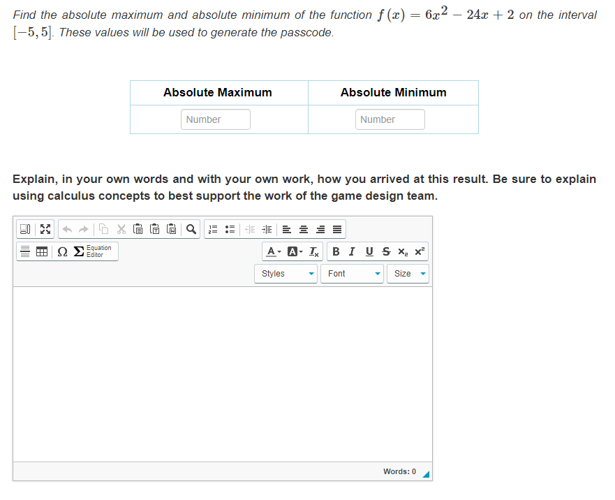 Solved Find the absolute maximum and absolute minimum of the | Chegg.com
