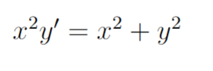Solved x2y′=x2+y2 | Chegg.com