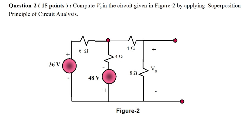 Solved Question-2 ( 15 points ) : Compute V, in the circuit | Chegg.com