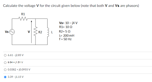 Solved Calculate the voltage V for the circuit given below | Chegg.com