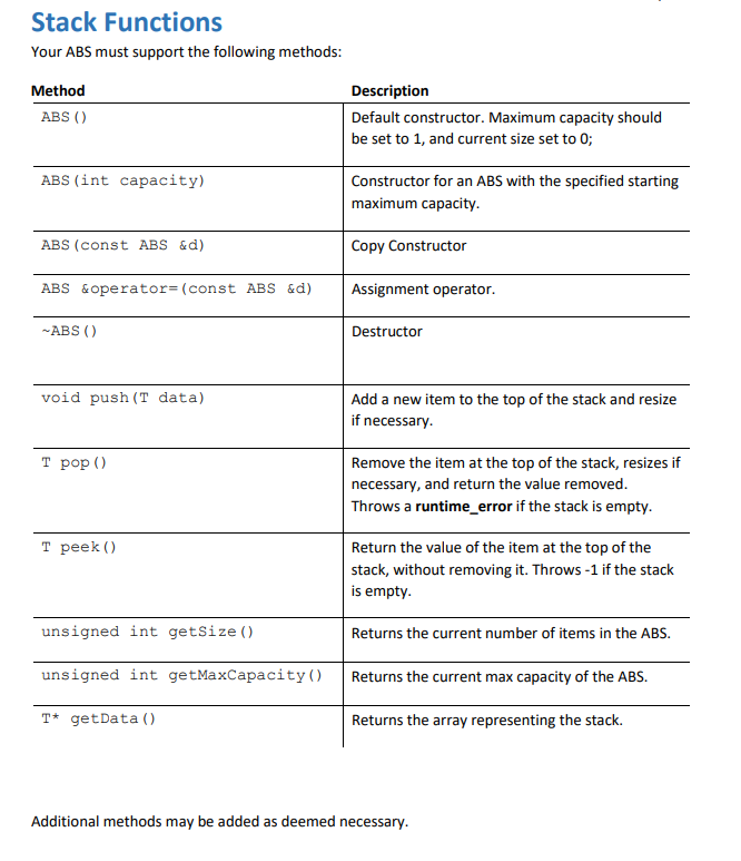 Lab 3- Array-Based Stack and Queue Overview In this | Chegg.com