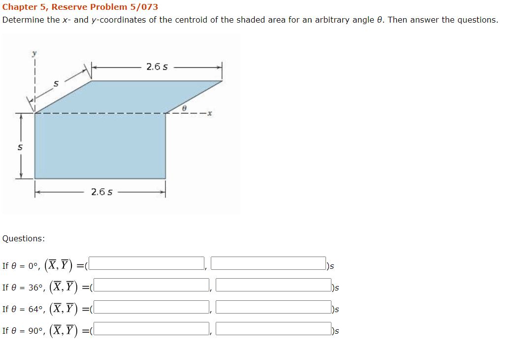 Solved Chapter 5, Reserve Problem 5/073 Determine The X- And | Chegg.com