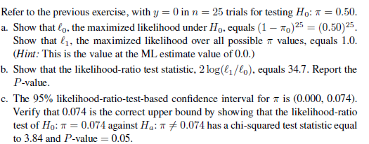 Solved Refer to the previous exercise, with y = 0 in n = 25 | Chegg.com