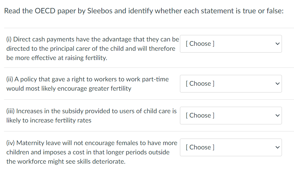Solved Read the OECD paper by Sleebos and identify if each | Chegg.com