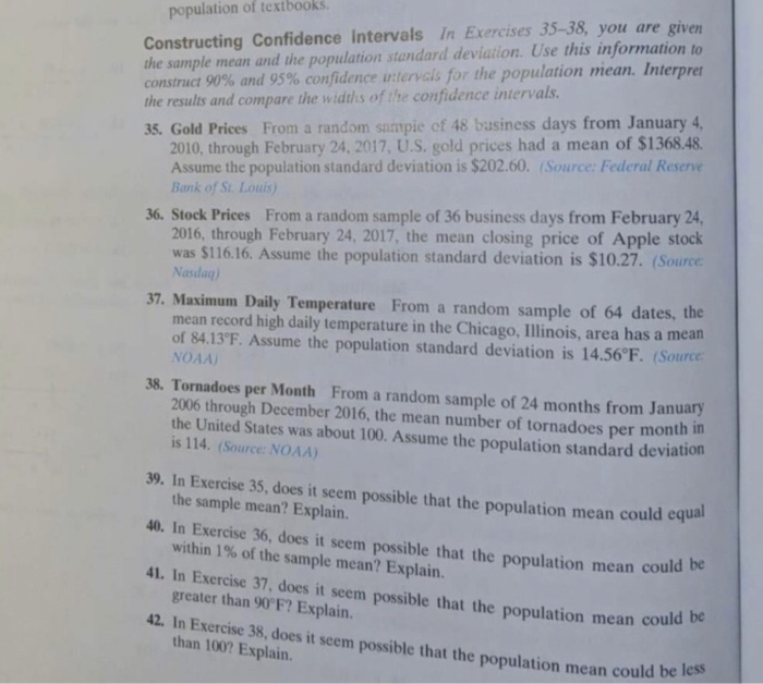 Solved Constructing Confidence intervals In Exercises 35-38, | Chegg.com