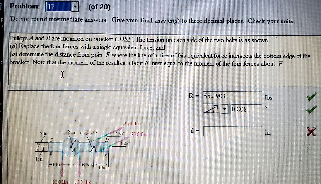 Solved Pulleys A and B are mounted on bracket CDEF. | Chegg.com