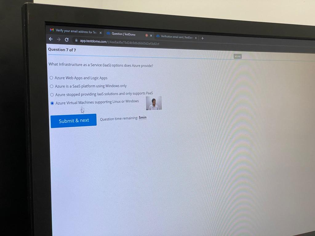 M Verify your email address for Tex Question TestDome  