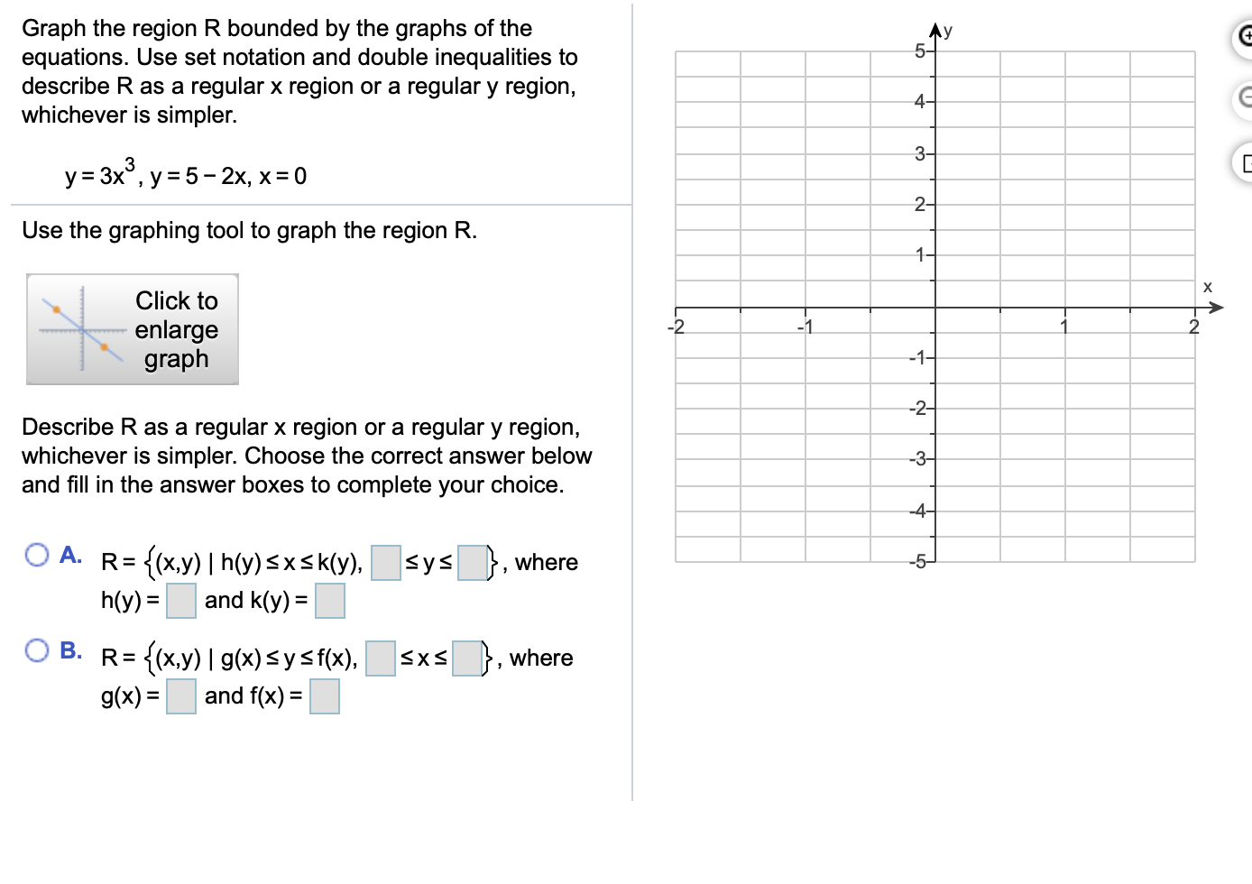 Solved 5 Graph The Region R Bounded By The Graphs Of The Chegg Com