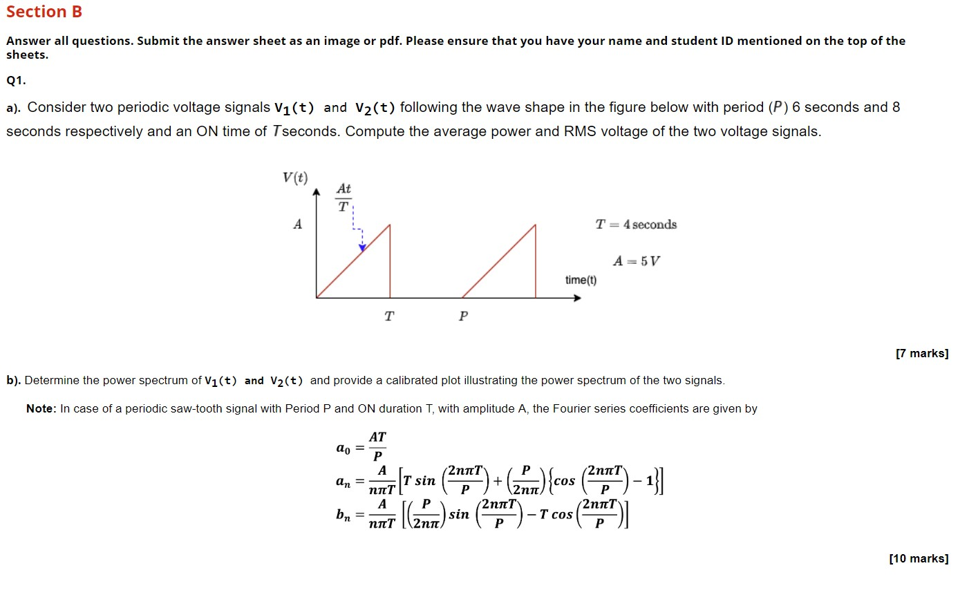 Solved Section B Answer all questions. Submit the answer | Chegg.com
