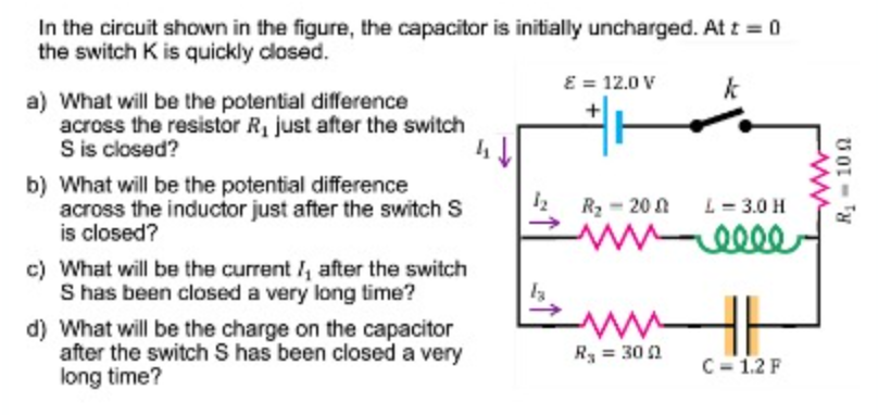 Solved In the circuit shown in the figure, the capacitor is | Chegg.com