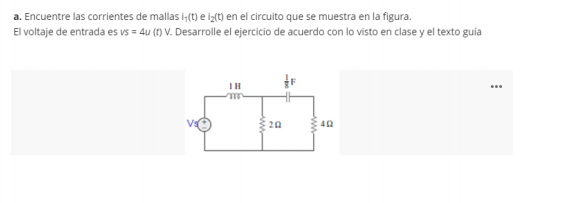 Solved Encuentre las corrientes de malla i1 (t) e i2 (t) que | Chegg.com