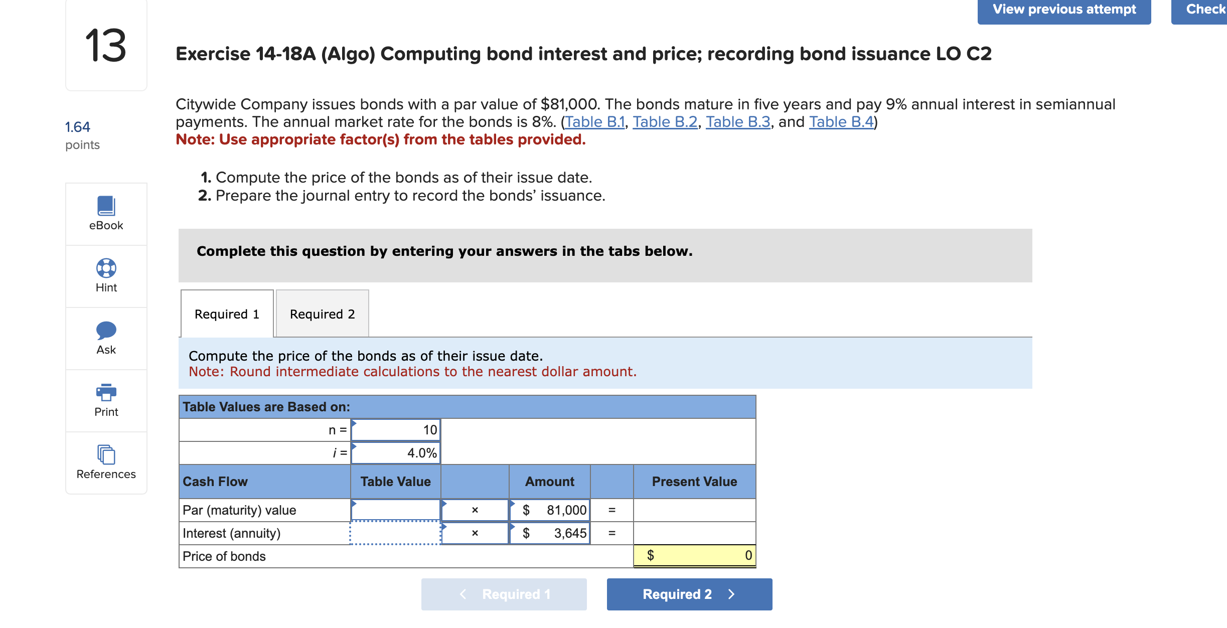 Exercise 14-18A (Algo) Computing Bond Interest And | Chegg.com